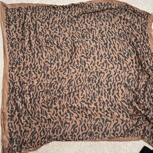 Talula Animal Print Scarf in Tan and Black